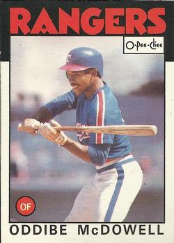 1986 O-Pee-Chee Baseball Cards 192     Oddibe McDowell